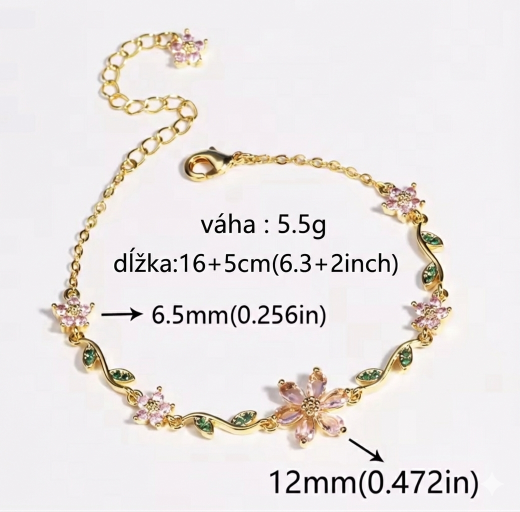 Kvetinová záhrada náramok